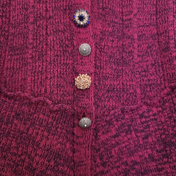 Aratta Genesis Cardigan Women's Pink Sweater Jeweled Buttons Small - Picture 8 of 8